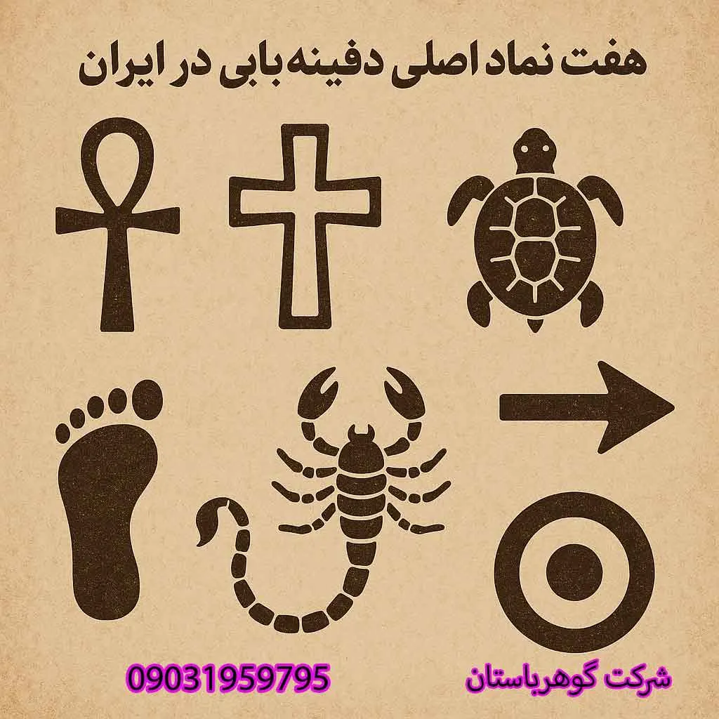 هفت نماد اصلی دفینه یابی در ایران